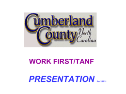 TANF INFORMATION SESSION - Cumberland County Department …