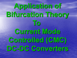 Application of Bifurcation Theory To Current Mode