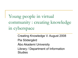 Cyberculture and young people
