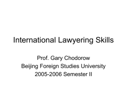 International Lawyering Skills