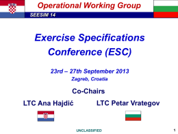 ESC Operational WG