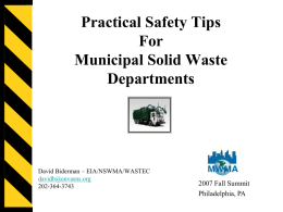 Practical Safety Tips For The Solid Waste Industry