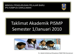 Program Ijazah Sarjana Muda Perguruan dengan Kepujian(PISMP)