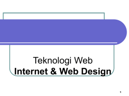 Teknologi Web Internet & Web Design