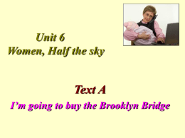 Unit 6 Women, Half the sky