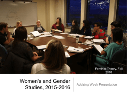 Women's and Gender Studies, 2014-2015