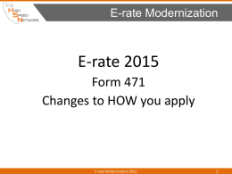 E-rate Modernization