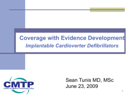 Coverage with Evidence Development
