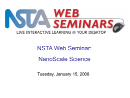 Web Seminar 2 - National Science Teachers Association