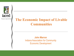 The Economic Impact of Livable Communities