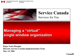 Service Canada Strategic Business Plan - ICCS-ISAC