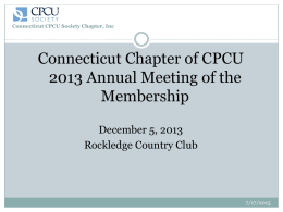 Connecticut CPCU Society Chapter, Inc.