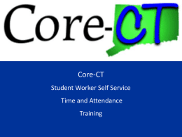 Core-CT Timesheet Entry