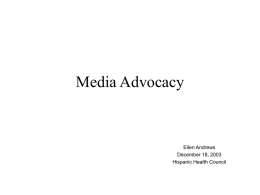 Media Advocacy - Connecticut Health Policy Project