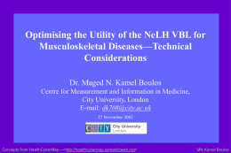 Optimising the utility of the NeLH VBL for Musculoskeletal