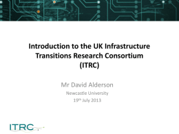 Introduction to the UK Infrastructure Transitions Research