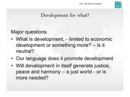Norwegian Development Policy