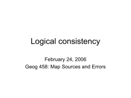Logical consistency - DePaul University GIS Collaboratory