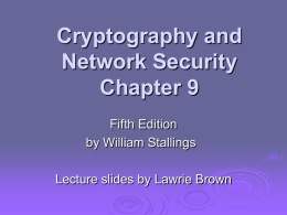 William Stallings, Cryptography and Network Security 5/e