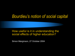 Bourdieu’s notion of social capital