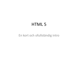 HTML 5 - umu.se