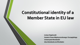 Constitutional identity of a Member State in EU law