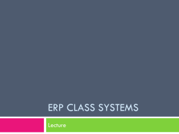 ERP class systems - Poznań University of Technology