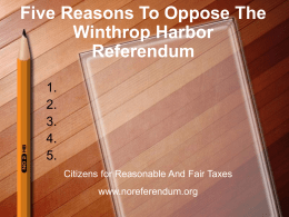 Five Reasons To Oppose The Winthrop Harbor Referendum