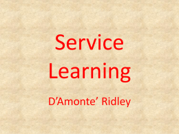 Service Learning - Valdosta State University