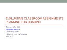 Planning for Grading