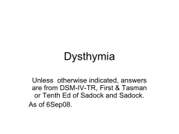 Dysthymia - Roger Peele