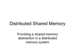 Distributed Shared Memory - UAH