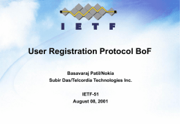 Basic User Registration Protocol
