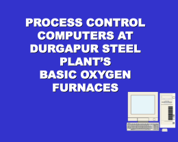 PROCESS CONTROL COMPUTERS AT DURGAPUR STEEL PLANT…