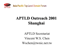 APTLD Secretariat Report 2001