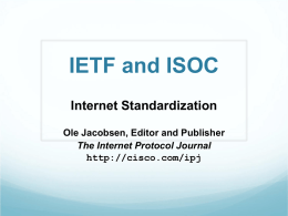 ISOC and IETF