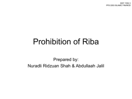 Prohibition of Riba