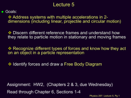 Physics 207, Lecture 8, Oct. 1