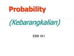 Probability (Kebarangkalian) - USM :: Universiti Sains