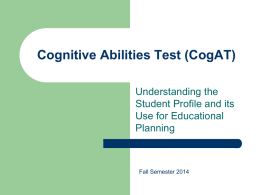 Cognitive Abilities Test (CogAT)