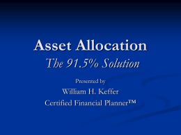 Asset Allocation - Keffer Financial Planning