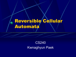 Reversible Cellular Automata