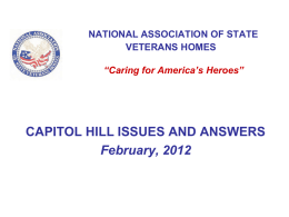 NATIONAL ASSOCIATION OF STATE VETERANS HOMES …