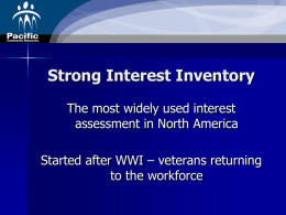 Strong Interest Inventory