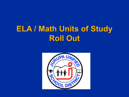 4th Grade ELA Roll Out_JUSD powerpoint