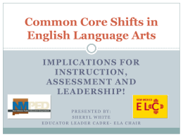 Common Core Shifts in ELA