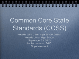 Common Core State Standards (CCSS)