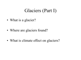 Glaciers (PartI)