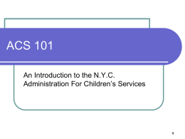 ACS 101 - NYC Partners For Families
