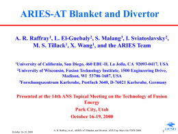 ARIES: Fusion Power Core and Power Cycle Engineering